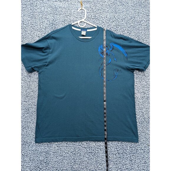 Y2K Old Navy Shirt Mens XL Mermaid Graphic Relaxed Fit Skater Grunge VTG Blue - Picture 9 of 11